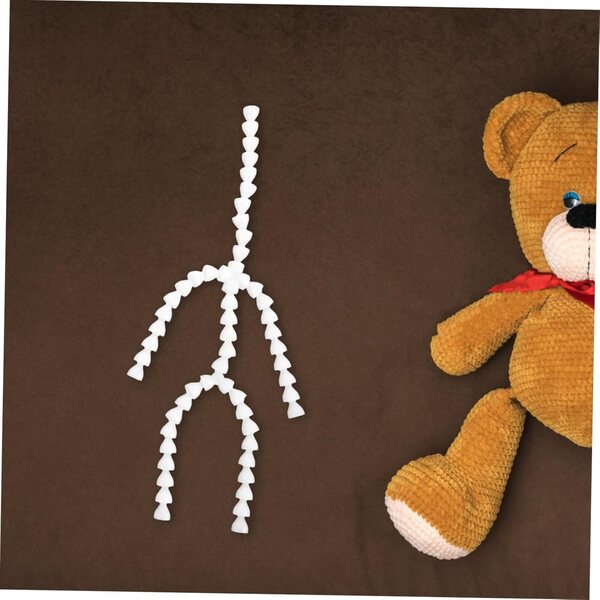 Weißes Kunststoffskelett für Puppen 6-teilig mit flexiblen beweglichen Gelenken