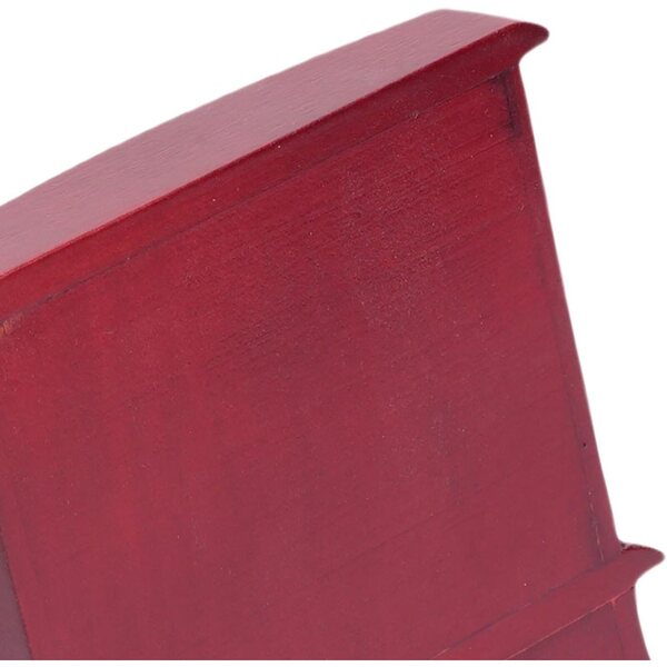 Srliya Miniatur-Bücherregal aus Holz, 1:12, europäischer Stil, Rot, für Puppenhäuser
