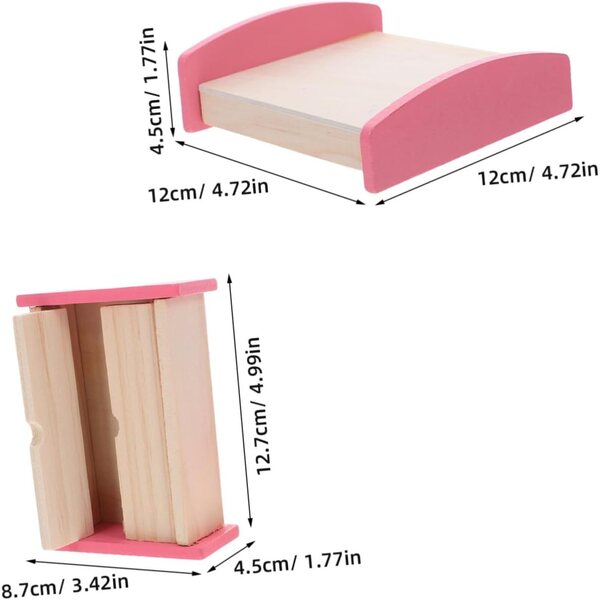 Miniatur-Holzmöbel-Set für DIY-Puppenhaus, einfach zu montieren BAZEITFLOW