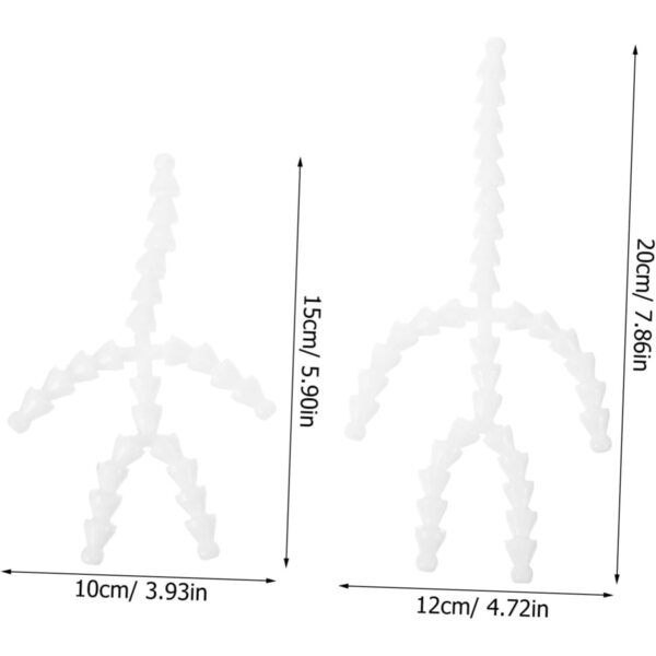 Hemobllo Scheletro per Bambola in Plastica 20cm e 15cm per Marionette e Riparazioni