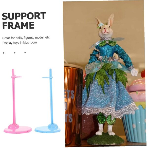 BESPORTBLE 30 Supporti per Bambole in Plastica Resistenti con Clip e Base Stabile