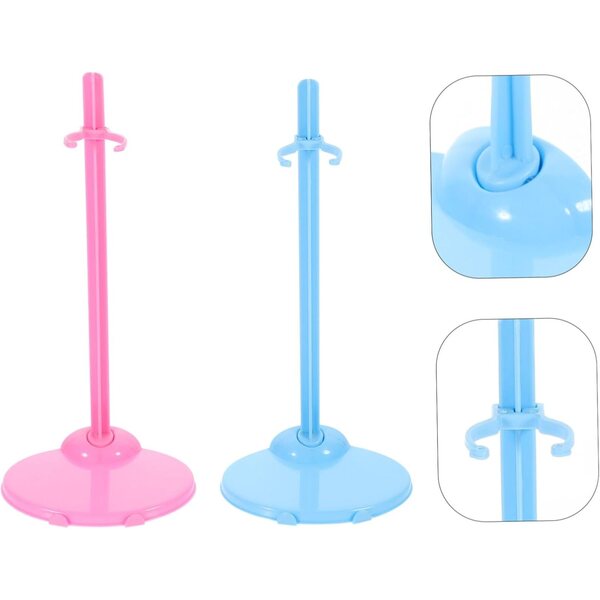 BESPORTBLE 30 Supporti per Bambole in Plastica Resistenti con Clip e Base Stabile