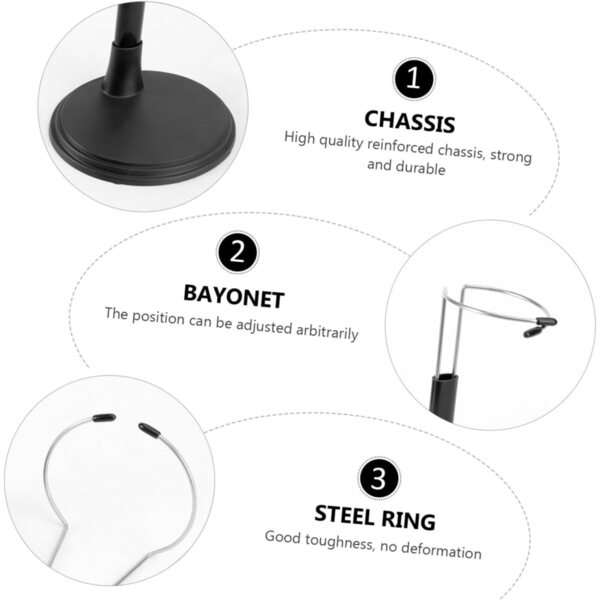 Set 2 Stand per Bambole in PVC Nero, Supporto Robusto Portatile per Esposizione