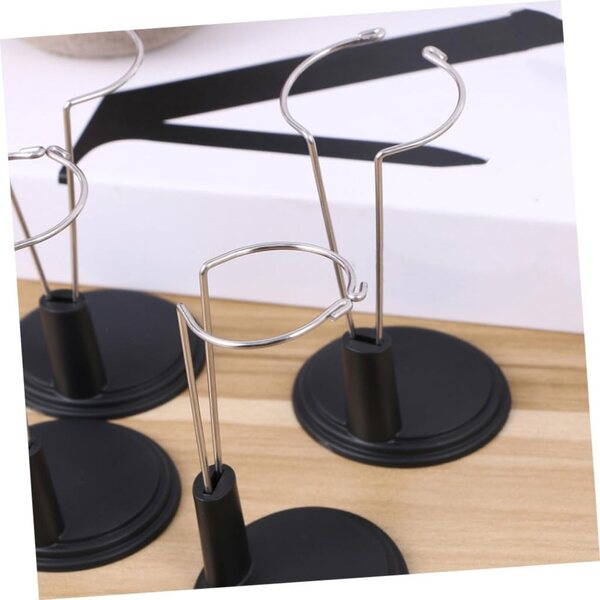 Set 2 Stand per Bambole in PVC Nero, Supporto Robusto Portatile per Esposizione