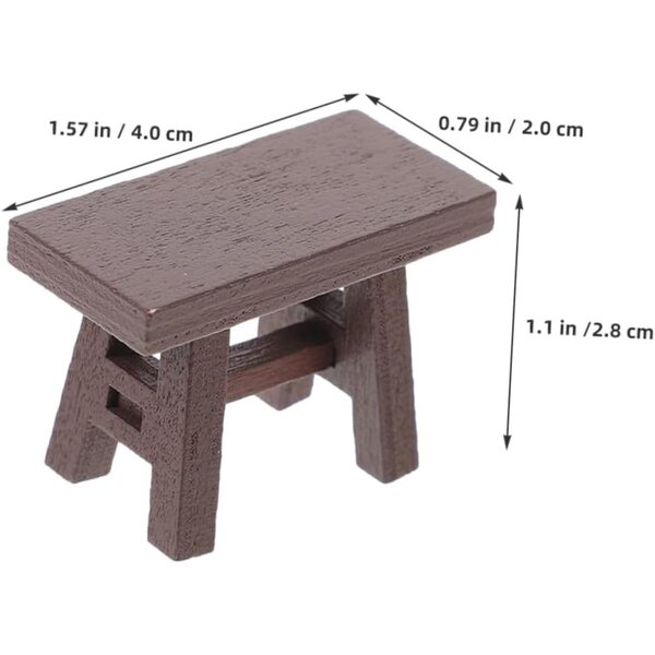 BESPORTBLE 5 Sgabelli in Legno Miniatura per Casa delle Bambole Mobili Vintage