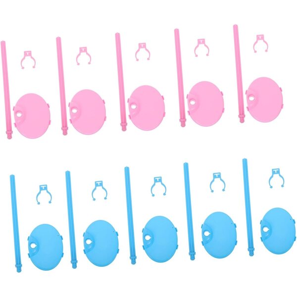 Supporti Regolabili per Bambole in Plastica 20 pezzi Rosa e Blu Resistenti e Stabili