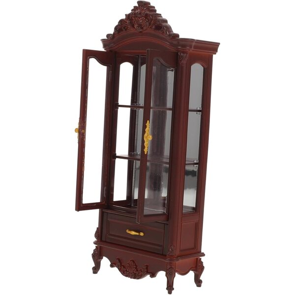 HEMOTON Mini Scaffale in Legno per Casa delle Bambole - Libreria Miniatura Elegante