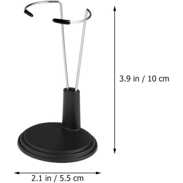 GALPADA Supporto per Bambola 2 Pezzi in PVC e Acciaio Inox Nero, Stabile e Robusto