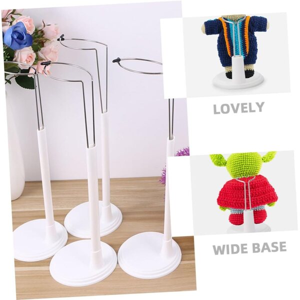PartyKindom Verstellbarer Ständer für Puppen und Actionfiguren aus Eisen und Kunststoff, Set mit 6 Stück 25 cm