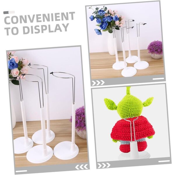 PartyKindom Verstellbarer Ständer für Puppen und Actionfiguren aus Eisen und Kunststoff, Set mit 6 Stück 25 cm