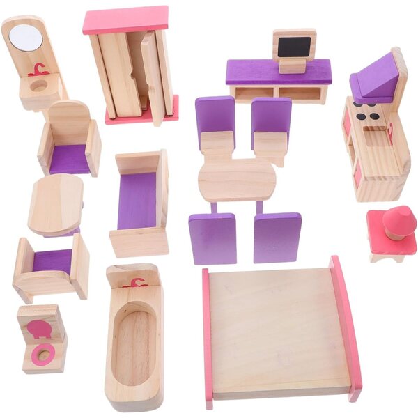DIY-Puppenhaus-Möbelset mit Miniaturstühlen für Rollenspiele und Kreativität