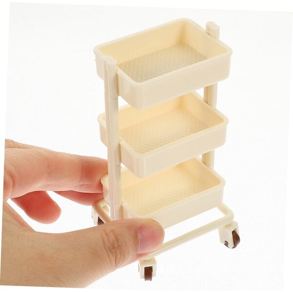 ORFOFE Set 2 Mini Mobili con Ruote per Case delle Bambole, Accessorio Versatile e Realistico