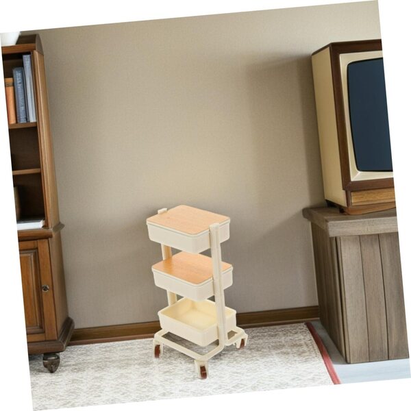 ORFOFE Set 2 Mini Mobili con Ruote per Case delle Bambole, Accessorio Versatile e Realistico
