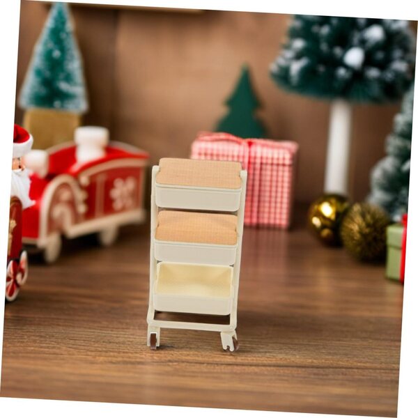 ORFOFE Set 2 Mini Mobili con Ruote per Case delle Bambole, Accessorio Versatile e Realistico