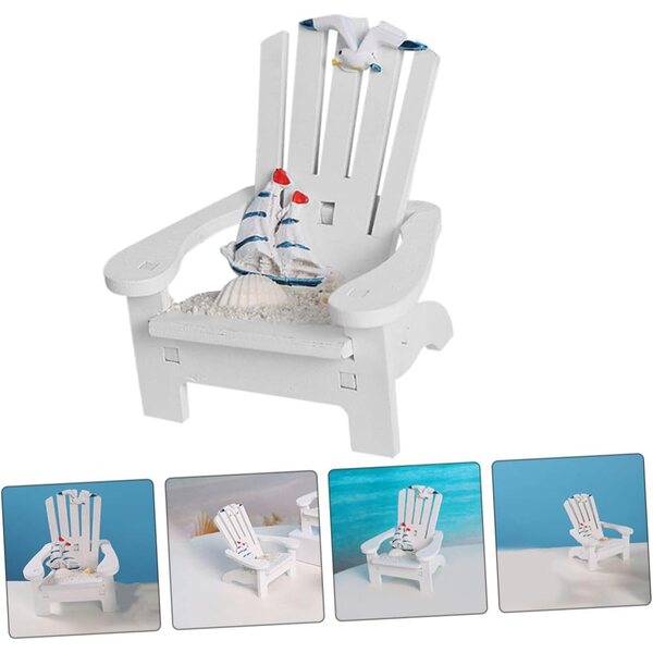 Mini-Miniatur-Strandstuhl 11x9x9 cm für Puppenhausdekoration und Mikrolandschaften