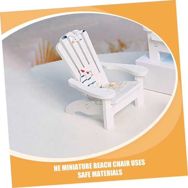 Mini-Miniatur-Strandstuhl 11x9x9 cm für Puppenhausdekoration und Mikrolandschaften