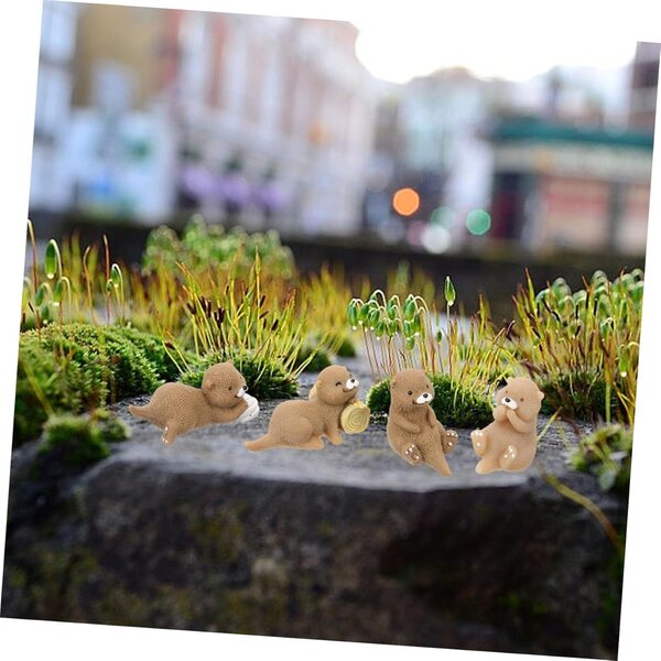 8 Miniaturotter aus Harz für Mikrolandschaften und Bonsai-Dekorationen 4,5 cm