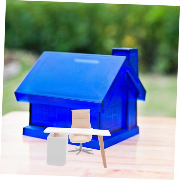 Scrivania e Sedia da Ufficio Miniatura per Case delle Bambole - Set Decorativo Realistico