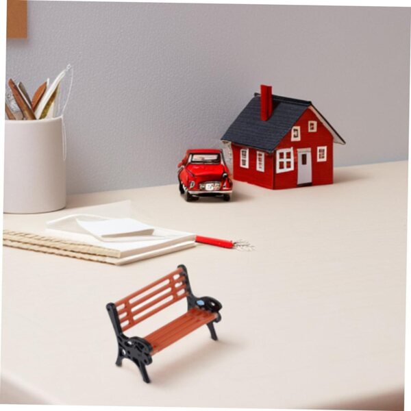 Gatuida Set 6 Mini Panchine da Giardino in Miniatura per Casa delle Bambole e Modelli Architettonici