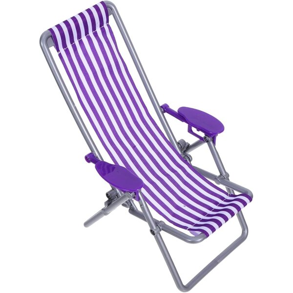 Zusammenklappbarer Miniatur-Strand für Puppen – realistischer Lounge-Sessel 17 x 12 cm