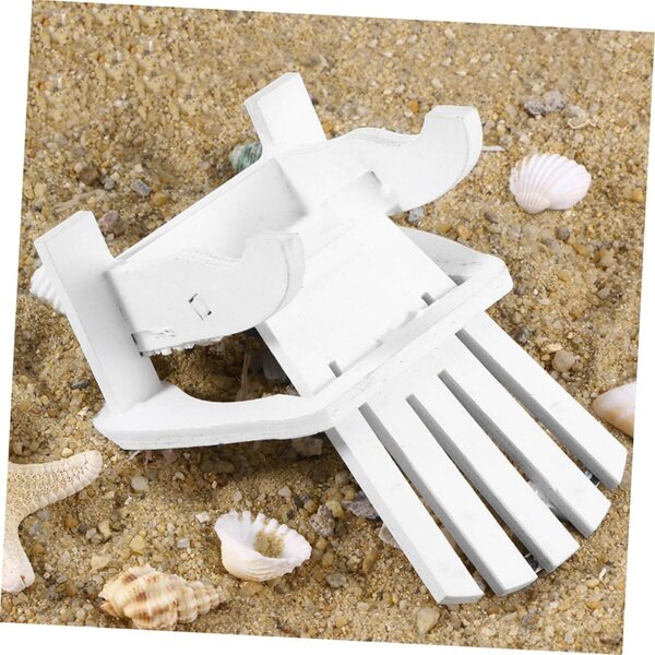 Didiseaon Set 3 Mini Sedie da Spiaggia in Legno per Casa, Ufficio e Decorazioni