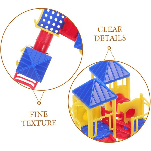 BESPORTBLE Set Miniature Parco Giochi 1:75 in Plastica Sicura e Colorata