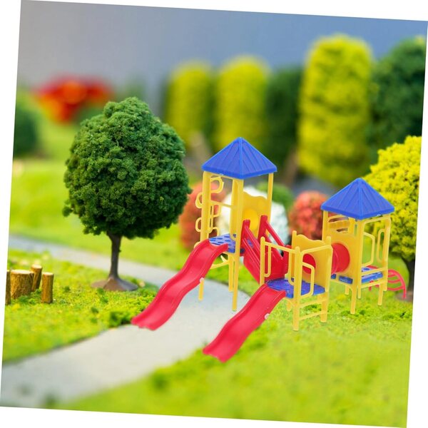 BESPORTBLE Set Miniature Parco Giochi 1:75 in Plastica Sicura e Colorata