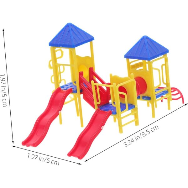 BESPORTBLE Set Miniature Parco Giochi 1:75 in Plastica Sicura e Colorata