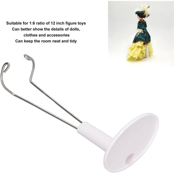 1/6 weißer Puppenständer aus Edelstahl für 12-Zoll-Puppen