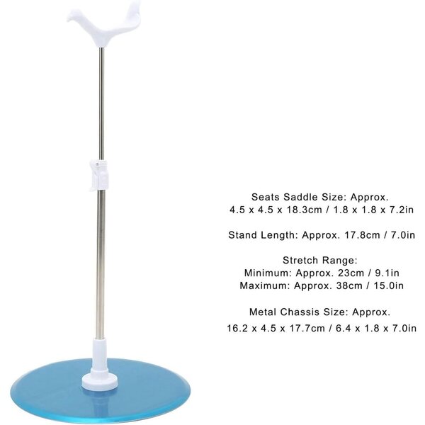 Pilipane Verstellbarer Ständer für 1/3 Puppe – Höhe 23–38 cm aus Metall und Kunststoff
