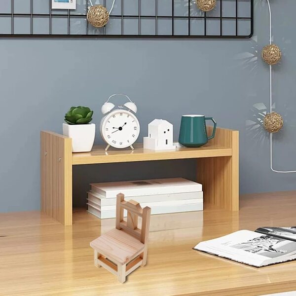 Mobili miniatura in legno per casa delle bambole, statuetta trolley decorativa realistica