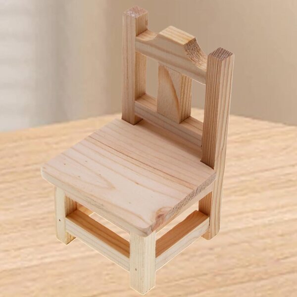 Mobili miniatura in legno per casa delle bambole, statuetta trolley decorativa realistica