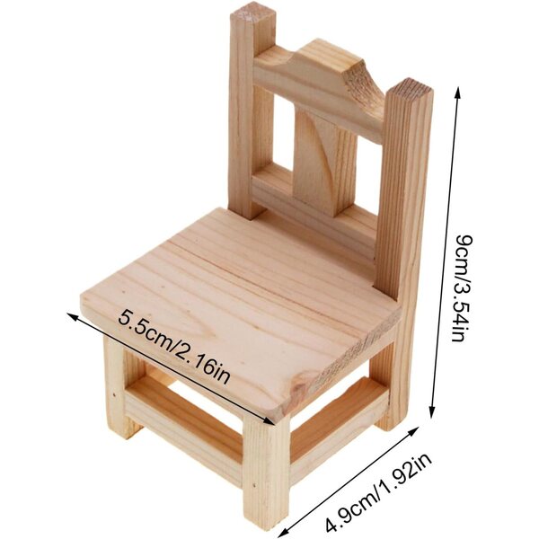 Mobili miniatura in legno per casa delle bambole, statuetta trolley decorativa realistica