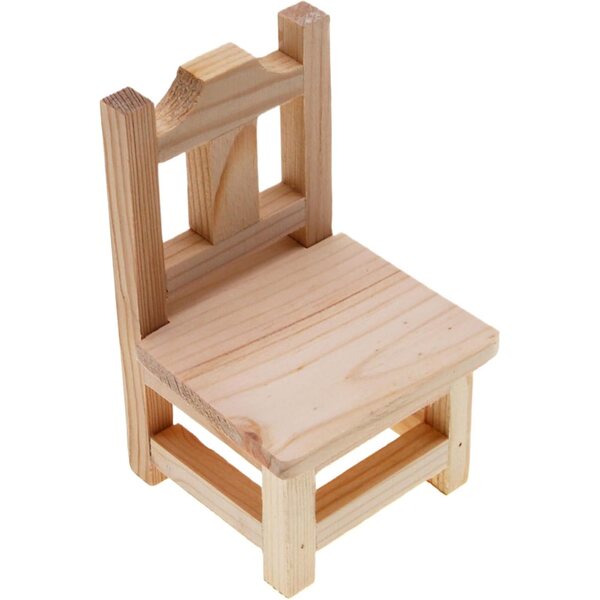 Mobili miniatura in legno per casa delle bambole, statuetta trolley decorativa realistica