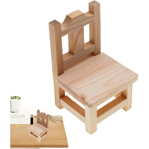 Mobili miniatura in legno per casa delle bambole, statuetta trolley decorativa realistica
