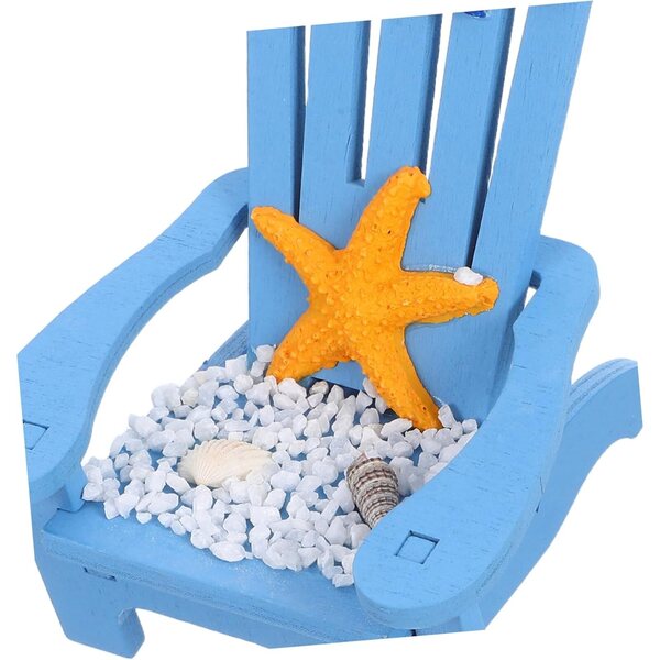 Blauer Miniatur-Strandstuhl für Mikrolandschaften und Schreibtischdekorationen