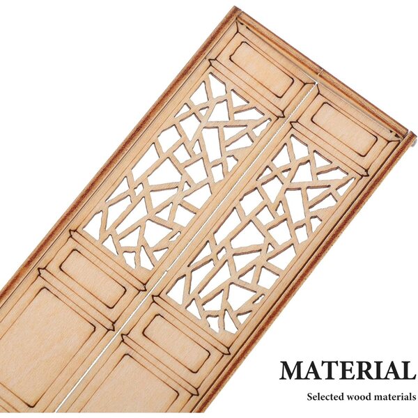 GALPADA 3 pezzi Porte in Legno Non Verniciate per Casa delle Bambole Modello Architettonico Cinese