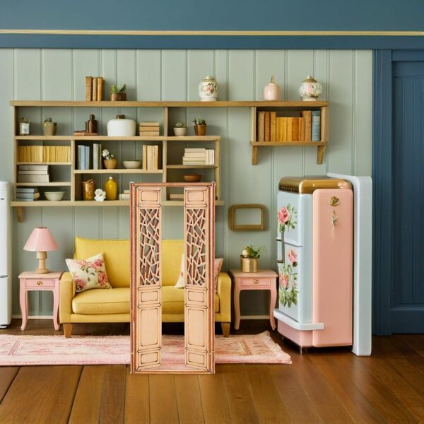 GALPADA 3 pezzi Porte in Legno Non Verniciate per Casa delle Bambole Modello Architettonico Cinese