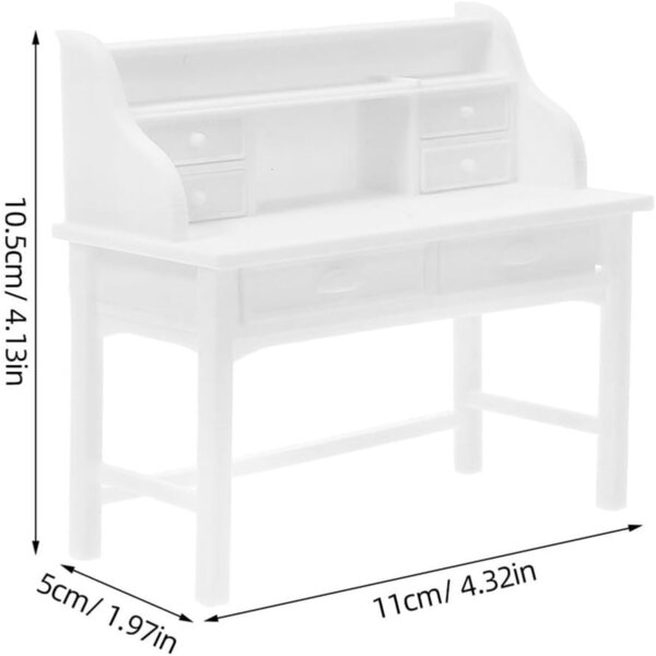 UPKOCH Set 2pz Scrivania e Sedie Miniatura con Cassetti Apribili per Casa delle Bambole