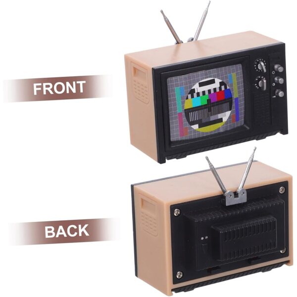 HEMOTON Mini-Fernseher im Puppenhausmaßstab: DIY-Miniatur-Vintage-Fernseher