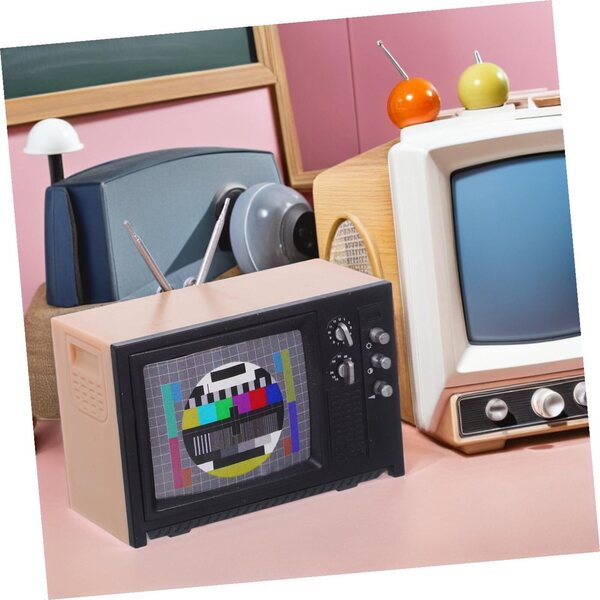 HEMOTON Mini-Fernseher im Puppenhausmaßstab: DIY-Miniatur-Vintage-Fernseher