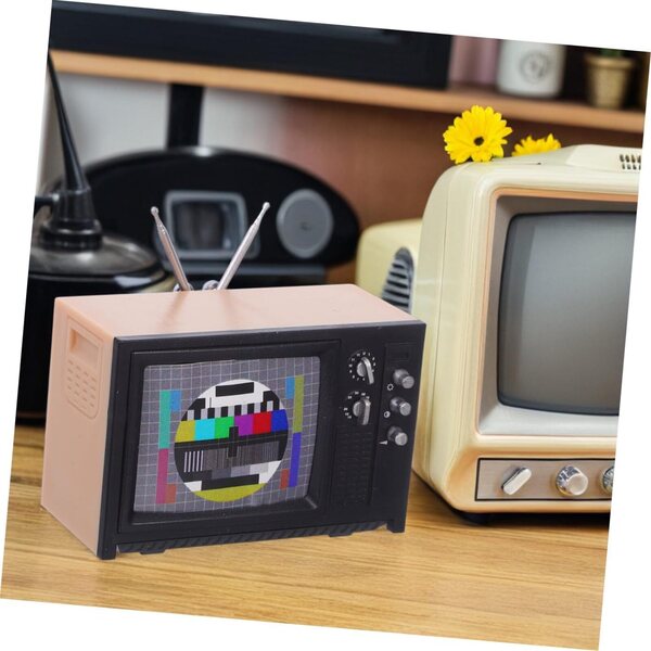 HEMOTON Mini-Fernseher im Puppenhausmaßstab: DIY-Miniatur-Vintage-Fernseher