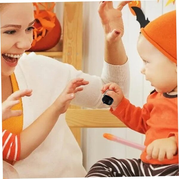 Mini schwarzer Kessel 1:12 aus Legierung für Puppenhäuser und Halloween-Dekorationen