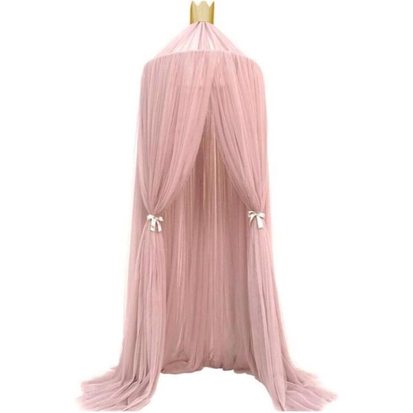 Baldacchino da Letto Bambini a Rete Colorata Elegante - 60x240 cm Roseate