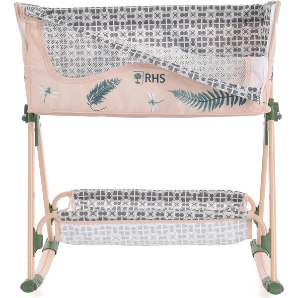Roma RHS Fern - Culla regolabile e a dondolo per bambole fino a 45 cm, con cestino portaoggetti