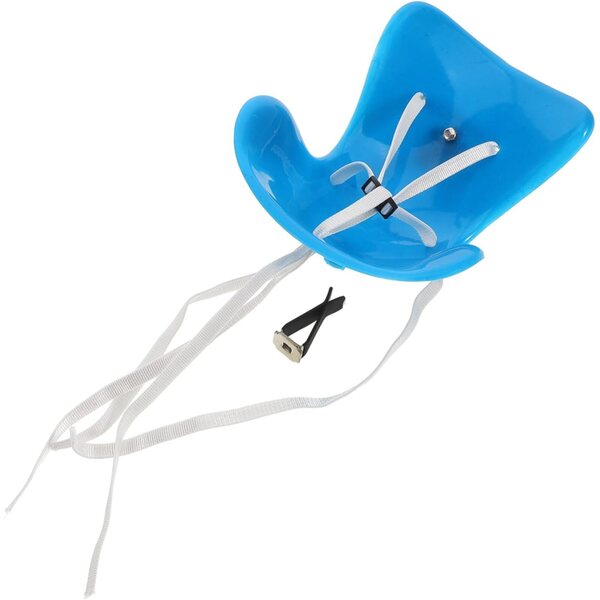 Amosfun Seggiolino Auto per Bambole Miniatura Realistico in Plastica Blu 10x10x7,5 cm
