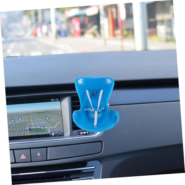 Amosfun Seggiolino Auto per Bambole Miniatura Realistico in Plastica Blu 10x10x7,5 cm