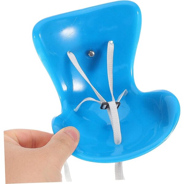 Amosfun Seggiolino Auto per Bambole Miniatura Realistico in Plastica Blu 10x10x7,5 cm