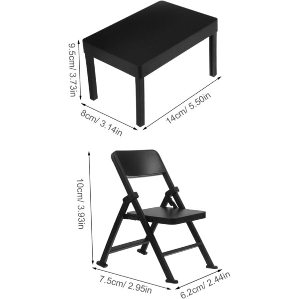 SOLUSTRE Mini-Klappstühle aus Kunststoff für Puppenhäuser und Dekorationen