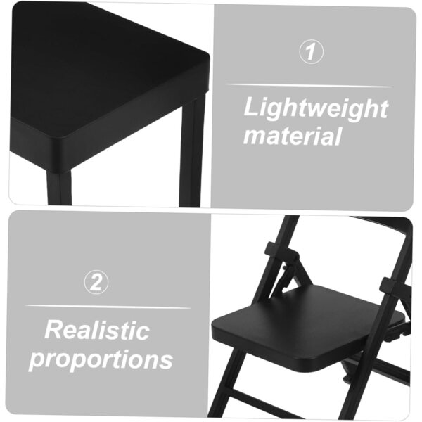 SOLUSTRE Mini-Klappstühle aus Kunststoff für Puppenhäuser und Dekorationen